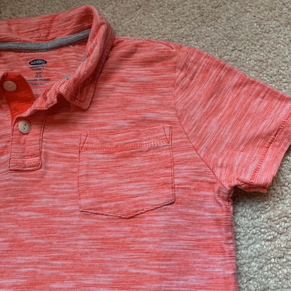 Old Navy boys orange pocket polo tshirt size 6-7 - Picture 3 of 3
